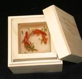 DIY创意礼品深堀隆介创作的3D金鱼 树脂画作品 红鱼群