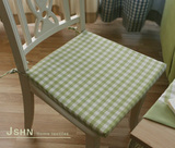 欧式简约现代绿色格子海绵椅垫/坐垫/餐椅垫/海绵垫/座垫/椅背巾