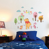 韩国防水墙贴纸 儿童房卧室幼儿园卡通贴画 迪斯尼维尼小熊