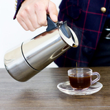 摩卡壶 不锈钢 家用意式咖啡壶加厚实手动香溶咖啡意大利煮咖啡壶