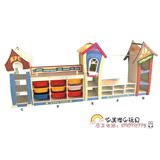 儿童房家具欧式组合玩具柜幼儿园玩具收纳柜防火板木柜子组合柜