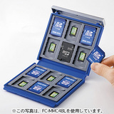 SANWA FC-MMC4 超薄数码存储卡收纳盒 SD卡盒 12枚装抗震卡包