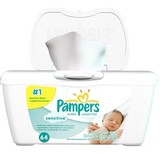 美国直邮 帮宝适【Pampers】婴儿防过敏湿纸巾64片硬盒装(国内发)