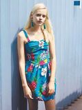 特！16年夏季Lily Brown甜美可爱水果菠萝印花背后蝴蝶结 连衣裙