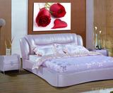 两朵心型红玫瑰花卉遮挡配电箱装饰画客厅卧室无框画沙发背景墙画