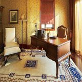 溢美手工纯羊毛地毯 客厅茶几卧室书房 时尚欧式简约高档蓝色宫廷