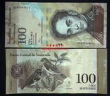 全新特价 委内瑞拉100玻利瓦尔纸币超精美外国钱币外币收藏全新