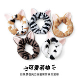 日本韩国可爱3D立体猫咪耳朵 束发带 化妆面膜包头巾卸妆头带发饰
