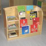 原木图书架 儿童书柜 图书展示柜 资料储存柜 幼儿园书柜子可定制