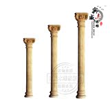 东阳木雕 中式欧式罗马柱 哑口实木空心罗马柱 圆形方块罗马柱
