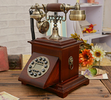 包邮特价高档家居摆设古色古香实木仿古电话机来电显示复古电话