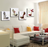 现代抽象装饰画卧室壁画婚房墙画客厅沙发背景墙无框画高跟鞋挂画