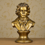 欧式客厅创意家居钢琴桌励志装饰品贝多芬摆件音乐家头像雕塑摆设