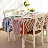 一丝浓桌布布艺棉麻地中海风格餐桌台布茶几布椅套套装盖布可定做