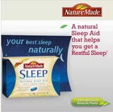 现货 美国代购Nature Made Sleep Aid纯天然睡眠辅助胶囊助眠60粒