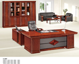 包邮高档贴木皮油漆办公桌1.8实木大班台老板桌2米大班桌子2.4米