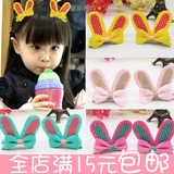 韩国版婴儿童发饰蝴蝶结发夹兔耳朵发卡小女孩宝宝头饰品发夹批发