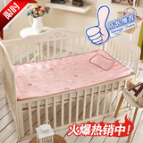 夏季婴儿床冰丝凉席幼儿园专用宝宝儿童亚麻席子1.2枕头套件水洗