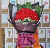 99枝红色玫瑰花束情人节配送花厦门鲜花店 同城鲜花速递爱情求婚