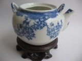 （不老包退，五六十年代出口瓷，直径10.5cm）青花茶壶