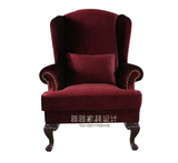 特价欧式美式新古典单人沙发椅子布艺老虎椅休闲椅书房椅高档奢华