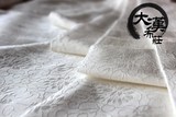 白色缠枝莲  汉服布料 服装布料 提花棉布 18元/米