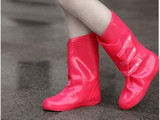 包邮外贸新款时尚加厚女士雨靴套长筒防水鞋套耐磨防滑硅胶雨鞋套