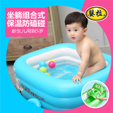 新生儿婴儿童浴盆宝宝洗澡盆充气可折叠洗浴桶坐浴盆加厚小孩子