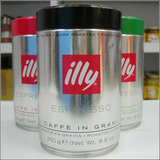 illy意利咖啡豆 意大利进口espresso 深度烘焙250克/黑罐正品促销