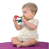 意大利chicco智高新生儿手摇铃牙胶婴儿益智玩具3个月宝宝玩具