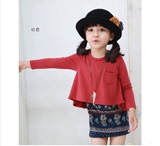 韩国原单  新上冬季加绒款   女童长袖假2件包臀裙子