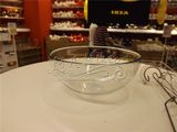 ikea上海宜家代购布朗达 上菜用碗20厘米 透明玻璃餐具