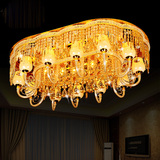 长方形餐厅水晶灯 长形客厅水晶吸顶灯 欧式椭圆形水晶灯718