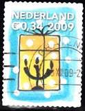 荷兰信销邮票 2009年 卡通 圣诞节专题：礼物 烛光 雪花 1枚