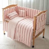 简约 婴儿床围床品套件纯棉婴儿床上用品全棉儿童床围 水洗棉床围