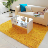 金黄色客厅地毯 卧室沙发茶几地毯 床边地毯样板雪尼尔地毯定制