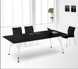 上海办公家具2米会议桌黑色简约办公桌时尚定制8人会议桌10人桌