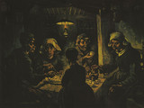 装饰画无框画版画油画复制品世界名画风景客厅 梵高 吃土豆的人们