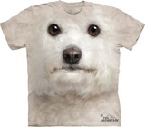 美国代购The Mountain 正品个性白色卷毛狗情侣装全棉创意短袖T恤