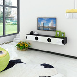 液晶电视背景墙柜烤漆壁挂电视柜 现代简约黑白电视机柜 机顶盒架