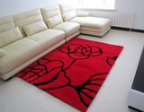 特价韩国丝亮丝玫瑰花图案地毯客厅卧室地毯茶几地毯可定制包邮