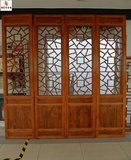 东阳木雕定做实木门 玄关隔断屏风仿古门窗格子 镂空花格中式装修