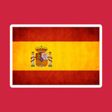 西班牙 做旧国旗 旅行箱贴纸 行李箱贴纸 3M死飞 潮牌贴纸 sP1859