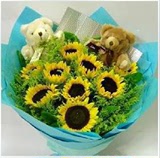 母亲节安徽合肥上海杭州鲜花向日葵花束sunflowers花束包邮送货