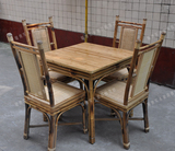 天然全竹制餐桌餐椅/竹椅子/方桌子/竹制田园家具/特色餐桌椅组合