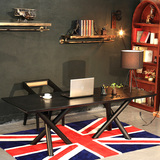 loft北欧复古铁艺餐桌椅长方形实木餐桌会议桌 办公桌工作台书桌
