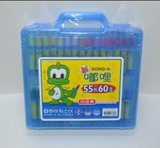 韩国正品东亚DONG-A新嘟哩油画棒蜡笔 55色60只 幼儿美术安全无毒