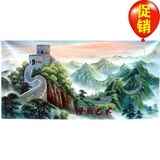 纯手绘、喷绘山水风景、中国名山油画、风水油画长城油画