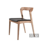 简室家具实木餐椅现代简约时尚餐椅水曲柳实木餐椅宜家皮艺书椅