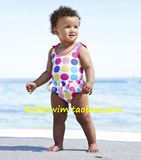 官网同步英国原单婴儿宝宝女宝女童连体泳衣 3-6个月